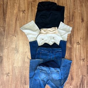 Maternity Size 4 4-pack Belly Band Pants